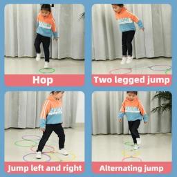 Crianças ao ar livre engraçado treinamento físico esporte brinquedos treliça salto anel conjunto jogo com 10 aros 10 conectores para parque jogar meninos meninas - Image 4