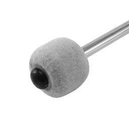 Malho perfurador de tambor de baixo, 2 peças cabeça de feltro, bastões de percussão com cabo de aço inoxidável, branco - Image 6