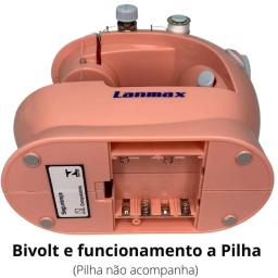 Mini Máquina De Costura Rosa Portátil Bivolt Com Pedal Acessórios Luz Led Cortador de Linha Barbie Pink Lanmax LMD-202 P - Image 6