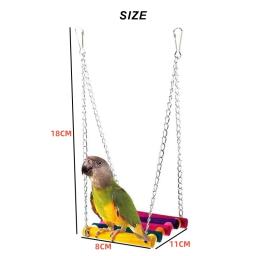 Colorido Hanging Hammock Swing Toys para Animais de Estimação, Perfeito para Papagaios, Periquitos, Periquitos, Calopsitas, 1Pc - Image 6