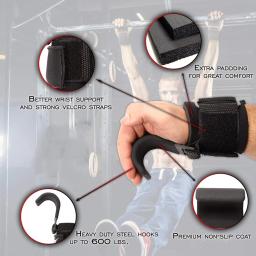 Luvas Deadlift e Almofadas, Alternativa no Ginásio de Fitness, Power Training, Levantamento de Peso, Ganchos de Pulso, Correias para Máximo Apoio Aderência - Image 4