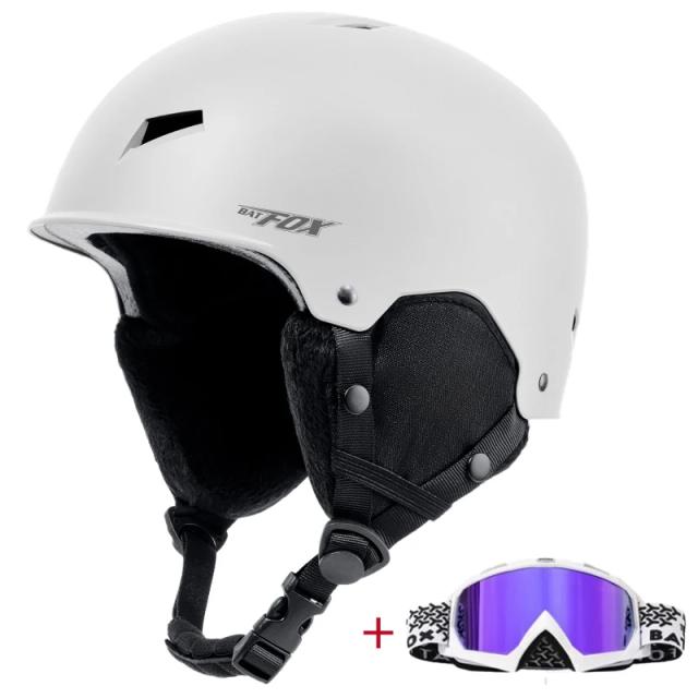 Batfox Capacete de Esqui Leve Anti-choque Inverno Snowboard Adulto Crianças