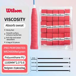 15/pcs wilson overgrip original anti deslizamento raquete de tênis sweatband apertos padel absorção de choque aperto fita acessórios de treinamento - Image 4