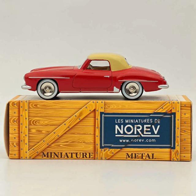 Miniatura Diecast Norev 190 SL Vermelho 1:43 - Perfeito para Colecionadores e Presentes