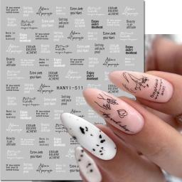 3d adesivos para nail art, dia dos namorados adesivos, linhas geométricas, rosto, sliders adesivos, decoração para dicas de unhas, beleza - Image 1