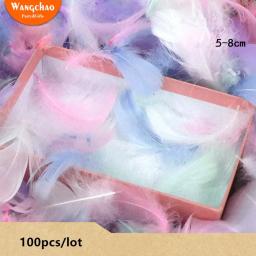100 pçs/saco penas coloridas material de embalagem de presente caixa de enchimento suprimentos diy artesanato festa de aniversário de casamento decoração acessórios - Image 2