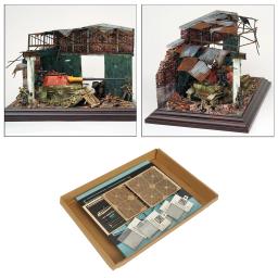 Kits De Modelo De Construção Em Miniatura De Madeira Artesanal, Casa De Ruínas, Cena De Diorama, Modelo De Construção De Disco, Cenário Para Micro Paisagem, 1:35 - Image 2