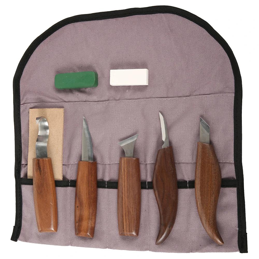 Conjunto de ferramentas de escultura manual, faca de escultura, cortador de madeira, DIY Peeling para iniciantes, 2023, 12pcs - Image 1