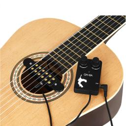 Captadores de guitarra acústica, captadores com buraco de som, amplificador de volume ajustável, guitarra folclórica clássica, acessórios universais - Image 1