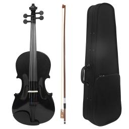 4/4 avançado violino preto acústico de madeira maciça violino instrumento de cordas profissional com caixa de arco - Image 2