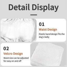 Calcinhas sanitárias reutilizáveis para animais de estimação, calções para cães masculinos, evitar molhar a cama, calças fisiológicas, fraldas ajustáveis para cachorro - Image 4