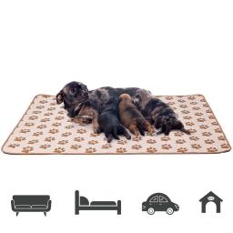 Pet cão 4 camadas tapete de fraldas tapete de urina lavável reutilizável anti-deslizamento absorvem rapidamente treinamento almofada de xixi acessórios para animais de estimação - Image 3