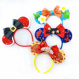 Mais recente festival festa mickey mouse orelhas bandana para crianças festival aranha morcego hairband crianças festa acessórios para o cabelo - Image 5