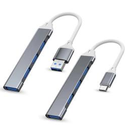 Divisor tipo C de alta velocidade para PC, Hub multiportas, USB 3.0, USB 2.0, 5Gbps, acessórios de computador, 4 portas - Image 1