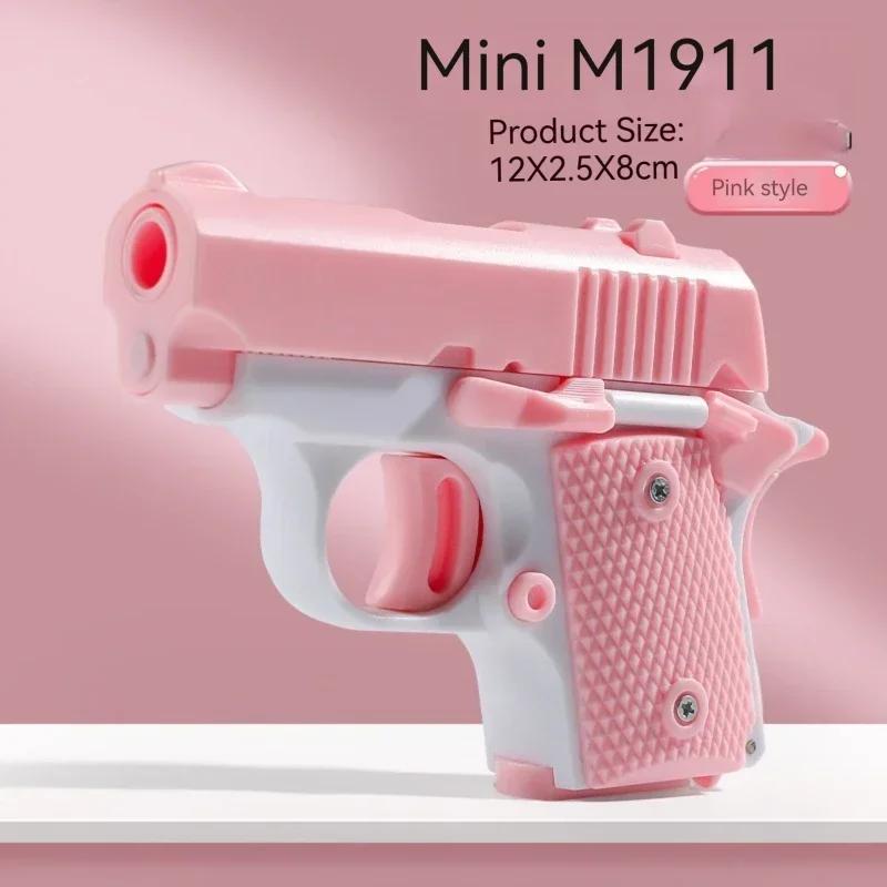 Mini M1911 3D Toy Gun Model para adultos, não pode atirar, Colt Fidget, depressão, pistola luminosa, aniversário, presentes engraçados para meninos - Image 1