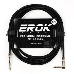 Erok-cabo de áudio para guitarra, 6m, 6m, anti-ruído, macho para macho, linha trançada, pedal, instrumento, acessórios - Image 5