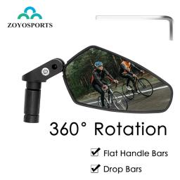 Zoyosports grande angular espelho retrovisor da bicicleta rotação 360 ajustável guiador espelho mtb ciclismo de estrada espelho retrovisor - Image 1