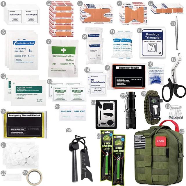 Kit de Emergência Portátil para Atividades ao Ar Livre: Suprimentos de Resgate, Camping e Primeiros Socorros