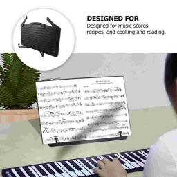 Suporte de música estante mesa purê para notas instrumentos musicais acessórios suporte leitura portátil teclado teclados dobrável - Image 5