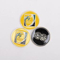 Moedas laterais do metal duro para o treinamento do futebol, 1 escolha lateral, árbitro do futebol, amuleto, amuleto, amuleto - Image 1