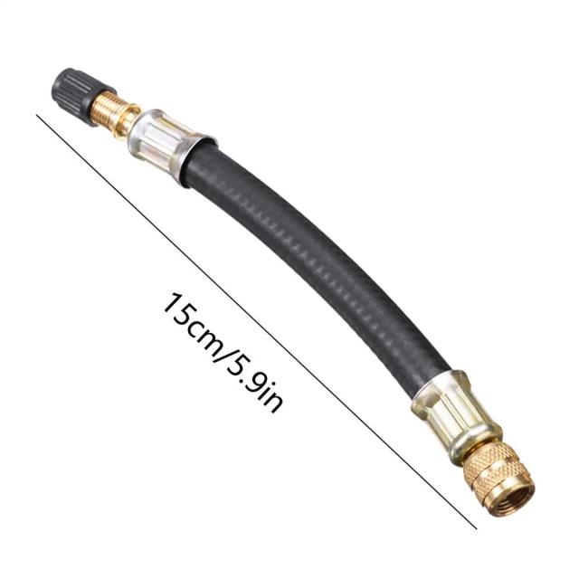Adaptador Compressor Ar Borracha Flexível Extensor Haste Válvula Pneu Carro Bicicleta Moto RV