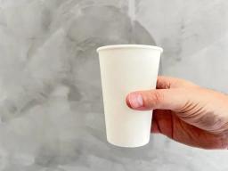 Copo de papel branco liso 300 ml biodegradavel descartável 100 unidades - bebidas, café, sucos, festas, aniversários, escritório - Image 2