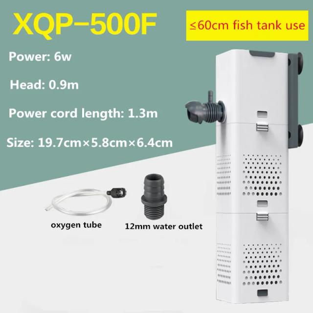Filtro SUNSUN 3 em 1 para Aquário: Mini Purificador Submersível de Água com Oxigênio para Tanques de Peixes