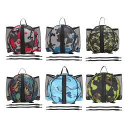 Forma redonda basquete mochila esportes sacos de treinamento futebol bola vôlei fitness armazenamento ginásio pacote saco - Image 1