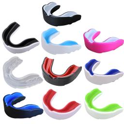 Boxe protetor bucal para adultos, escudo de goma, protetor bucal Slim Fit, protetor bucal júnior para futebol, wrestling, hóquei, lacrosse - Image 1