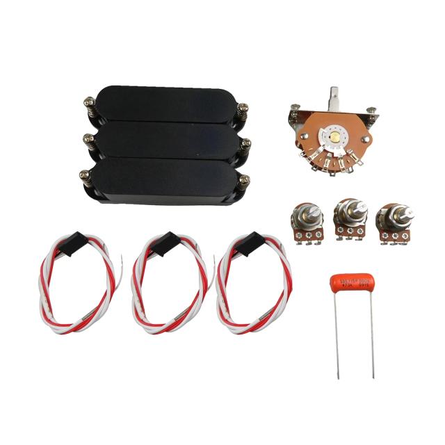 Captador Ativo para Guitarra SSS com Potenciômetro: Conjunto Completo para Pescoço, Médio e Ponte