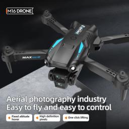 Novo drone m16 8k profissional hd câmera dupla 5g wifi 4 eixos fotografia sem escova dobrável quadcopter rc distância 1.2km dron brinquedo - Image 2