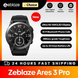 Zeblaze-Smartwatch Ultra HD, Display AMOLED, Chamadas por Voz, 100 Modos Esportivos, Monitor de Saúde 24H, Ares 3 Pro, Novo, 2022 - Image 1