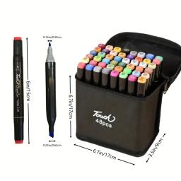 24/48/80 cores conjunto de canetas marcadoras de arte oleosa para desenhar esboçar de cabeça dupla marcadores à base de ponta oleosa graffiti mangá escola arte suppli - Image 3