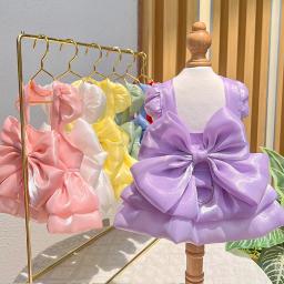Vestido de casamento com saia arco, roupas para cães, roupas para gatos, ursinhos de pelúcia, roupas para cachorros pequenos, primavera e verão - Image 1
