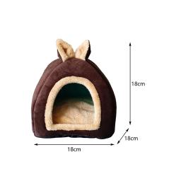Cama de cobaia com almofada removível, Cute Pet House, Cama animal pequena - Image 6