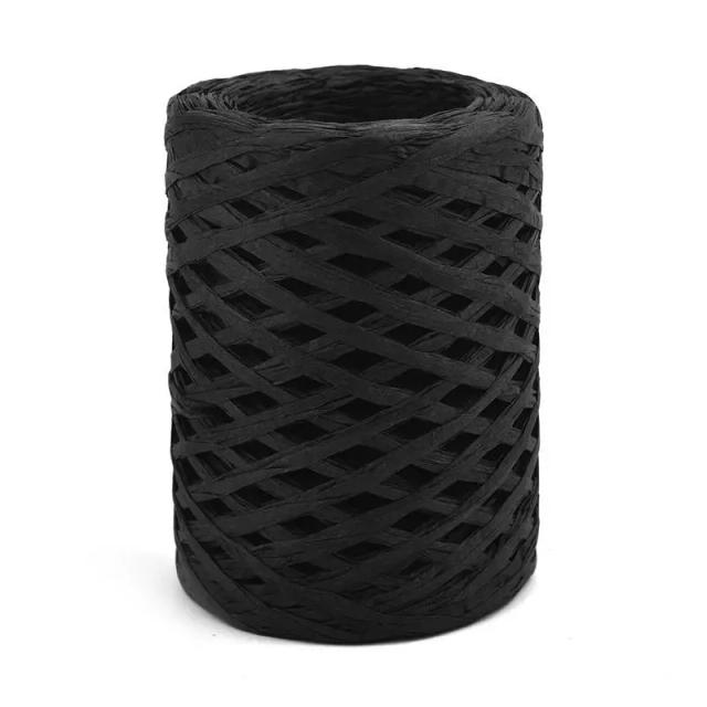 Fio de Palha de Ráfia Natural para Tricô e Crochê, Ideal para DIY de Chapéus de Sol e Sacos de Praia - 100m