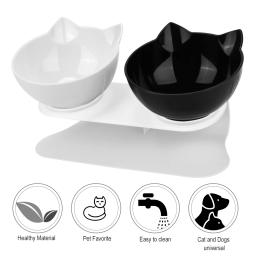 Tigelas de estimação cervical antiderrapante, tigela dupla gato, alimentação do cão, tigela de água, alimentador de alimentos para gatos - Image 1