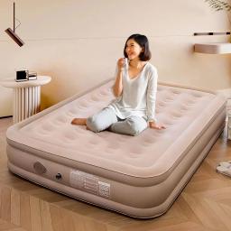 Cama de ar dupla com bomba elétrica embutida, colchões de cama infláveis, colchão de ar inflável elevado para acampamento em casa - Image 2