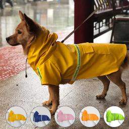 Impermeável Capuz Impermeável para Cachorro Grande, Capa Corgi, Roupa Windproof, Estilo Reflexivo Puppy - Image 1