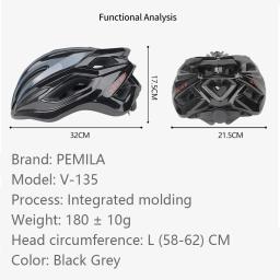 PEMILA-Capacete Ultraleve de Ciclismo para Homens e Mulheres, Boné de Segurança, BTT, Bicicleta, Novo, 180g - Image 3