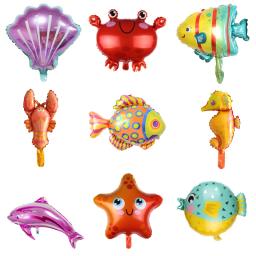 A pequena sereia mar vida tema folha balão barco \ starfish \ tubarão verão mar crianças festa de aniversário decoração do chuveiro do bebê - Image 5