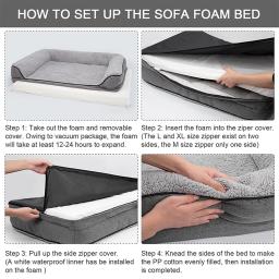 Atacado lavável luxo grande barato espuma de memória cama de cão ortopédico - Image 5