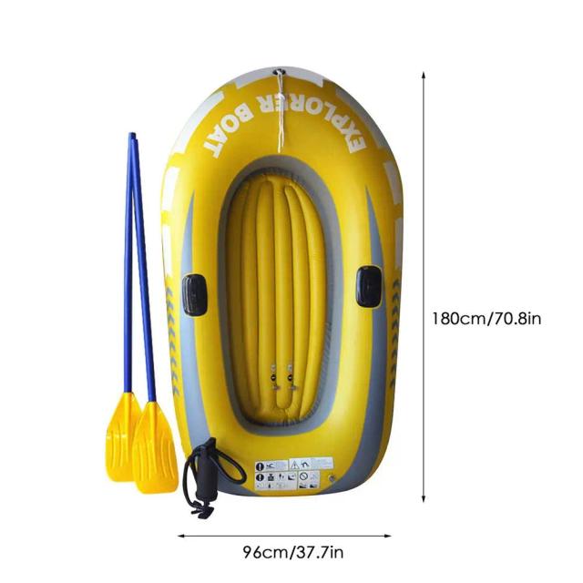 Barco Inflável para Rafting e Caiaque ao Ar Livre - Ideal para 2 a 3 Pessoas em Lagos e Aventura Flutuante
