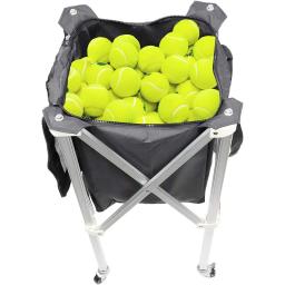 Carrinho de tênis portátil e dobrável, Hopper com rodas, carrinho de ensino de alumínio para beisebol e pickleball, 150 PCs - Image 4