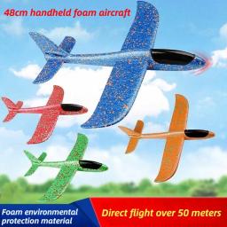 Brinquedo de avião de espuma grande para crianças, planador à mão, interação pai-filho ao ar livre, presente engraçado do menino, 48cm - Image 1