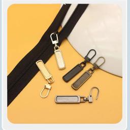 Destacável Metal Zipper Pullers, Sliders Cabeça, Zippers Kits de Reparação, Pull Tab, DIY Sacos De Costura, Down Jacket, 10Pcs - Image 1