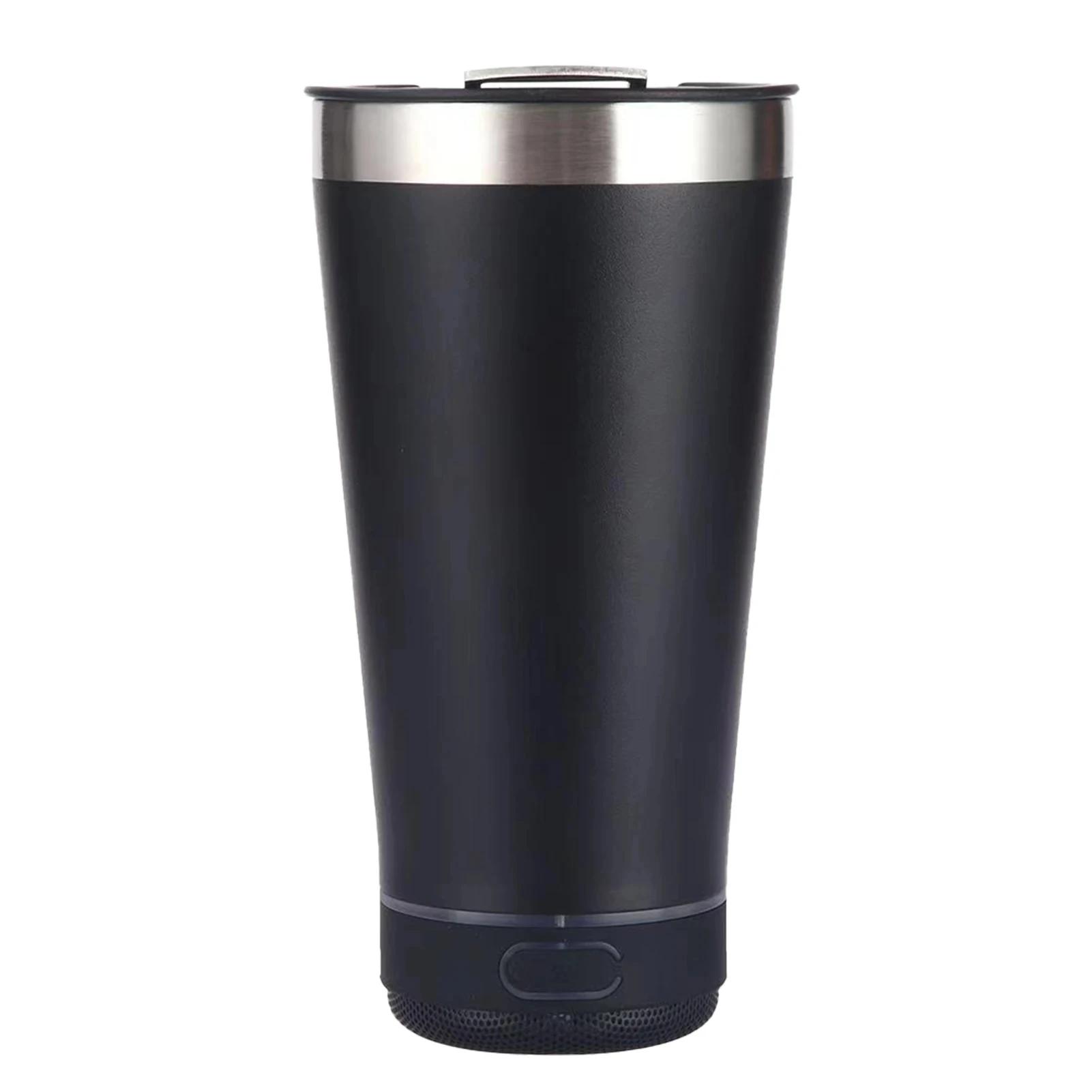 Copo de música portátil com abridor de garrafa de aço inoxidável 16oz reutilizável simples garrafa de água alto-falante sem fio bluetooth - Image 1