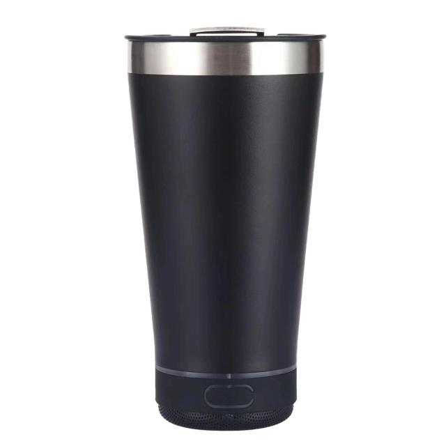 Copo de Música Portátil com Abridor de Garrafa em Aço Inoxidável - 16oz, Reutilizável e Alto-Falante Bluetooth Sem Fio