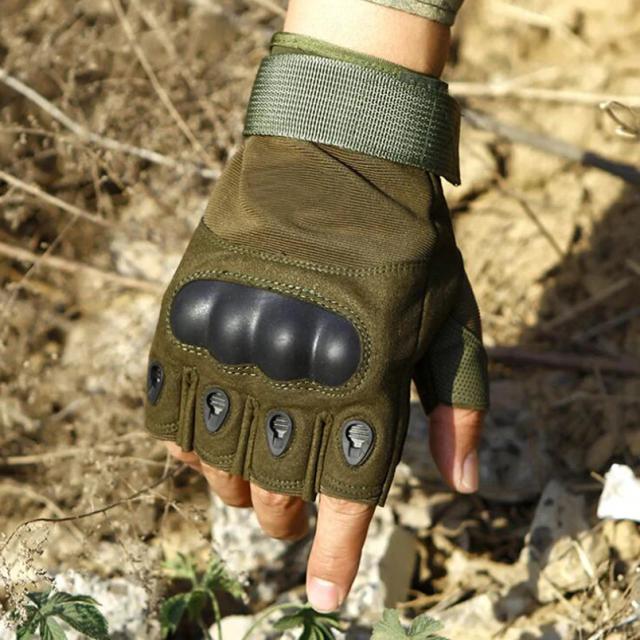 Luvas Táticas de Dedos Longos com Design de Forças Especiais e Concha Macia para Esportes, Escalada e Motociclismo