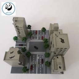Construção Modelo Miniatura Damaged High-Rise House, Paisagem Militar, Layout Diorama Kit, Batalha, 1Pc, 1:300 - Image 5